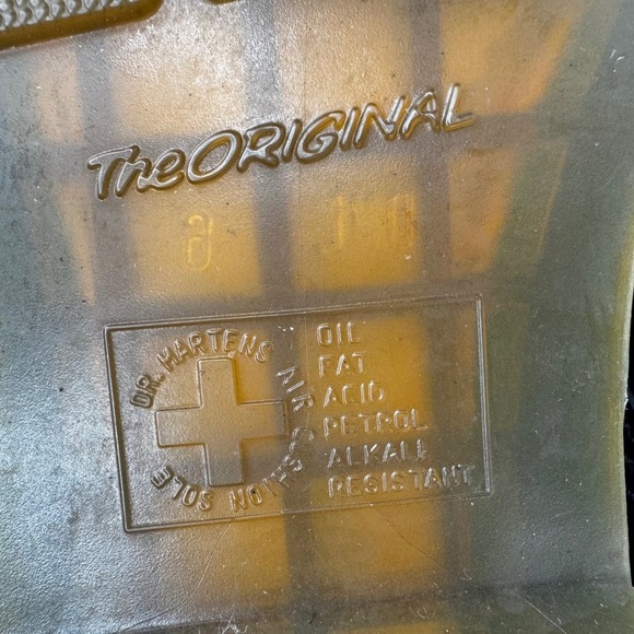 Dr Martens 1460 W Black Leather Ankle Boots Women's US 8 Combat Goth Dark Fairy - Picture 10 of 13